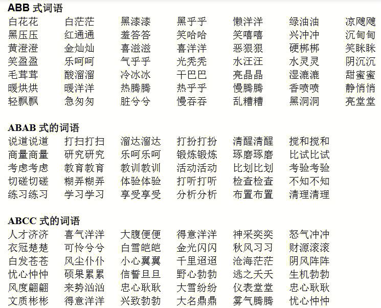ABCC(abcc的四字词语的成语有哪些)
